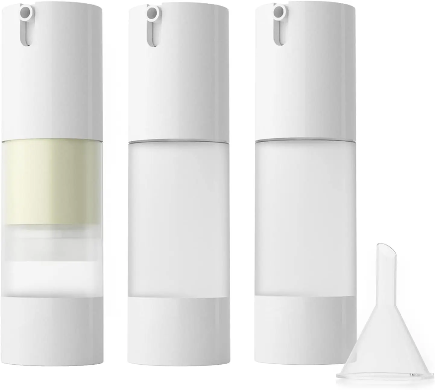 3pcs Empty Refillable Airless Pump Bottle,Travel Foundation Containers,Airless Cosmetic Pump Bottle for Hand Sanitizer
3pcs Empty Refillable Airless Pump Bottle,Travel Foundation Containers,Airless Cosmetic Pump Bottle for Hand Sanitizer
