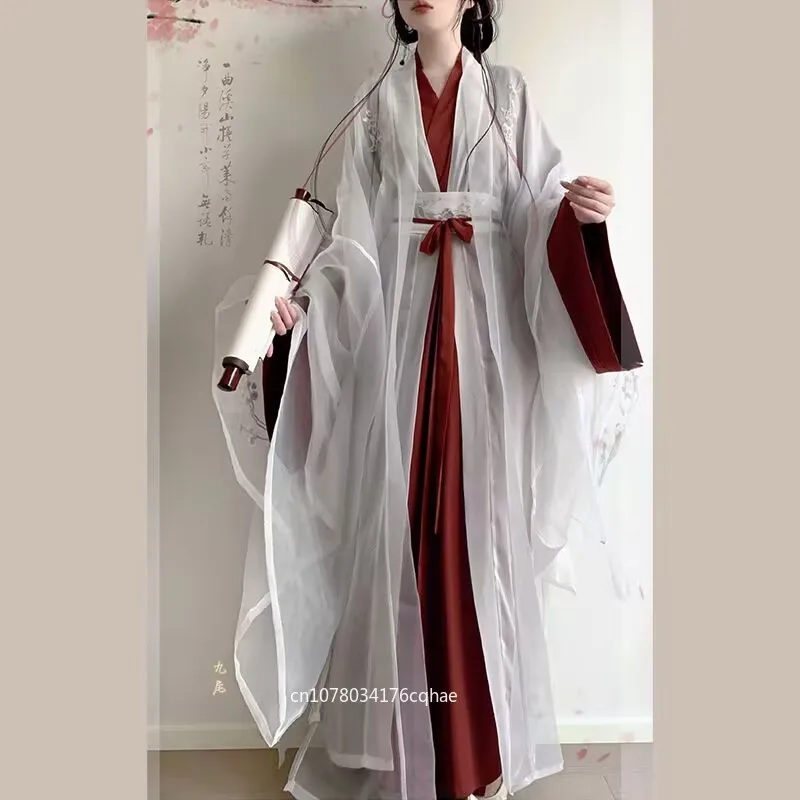 Women Ancient Traditional Cosplay Chinese Hanfu Dress Costume Vintage Birthday Party White&Red Hanfu Dress
Women Ancient Traditional Cosplay Chinese Hanfu Dress Costume Vintage Birthday Party White&Red Hanfu Dress