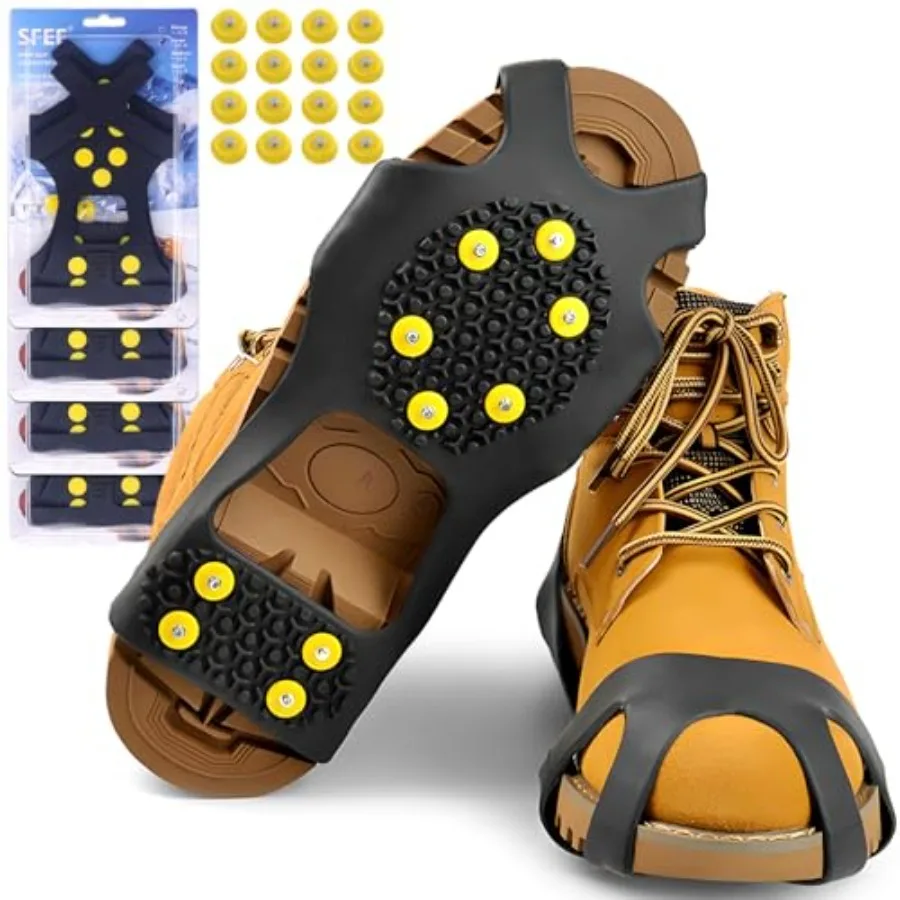 Ice Cleats for Boots Shoes Snow Grips Cleats for Ice and Snow Anti-Slip Rubber Traction Cleats for Walking on Snow and Ice 10 S
Ice Cleats for Boots Shoes Snow Grips Cleats for Ice and Snow Anti-Slip Rubber Traction Cleats for Walking on Snow and Ice 10 S