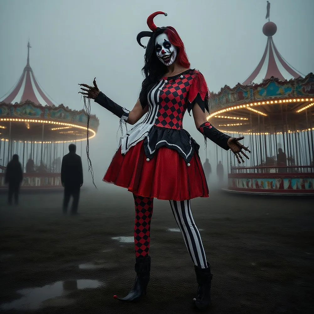 New 2026 Halloween Terror Cosplay Costume Clown Performance Clothes Ghostly Scare Festival Stage Clown Show Outfit
New 2026 Halloween Terror Cosplay Costume Clown Performance Clothes Ghostly Scare Festival Stage Clown Show Outfit
