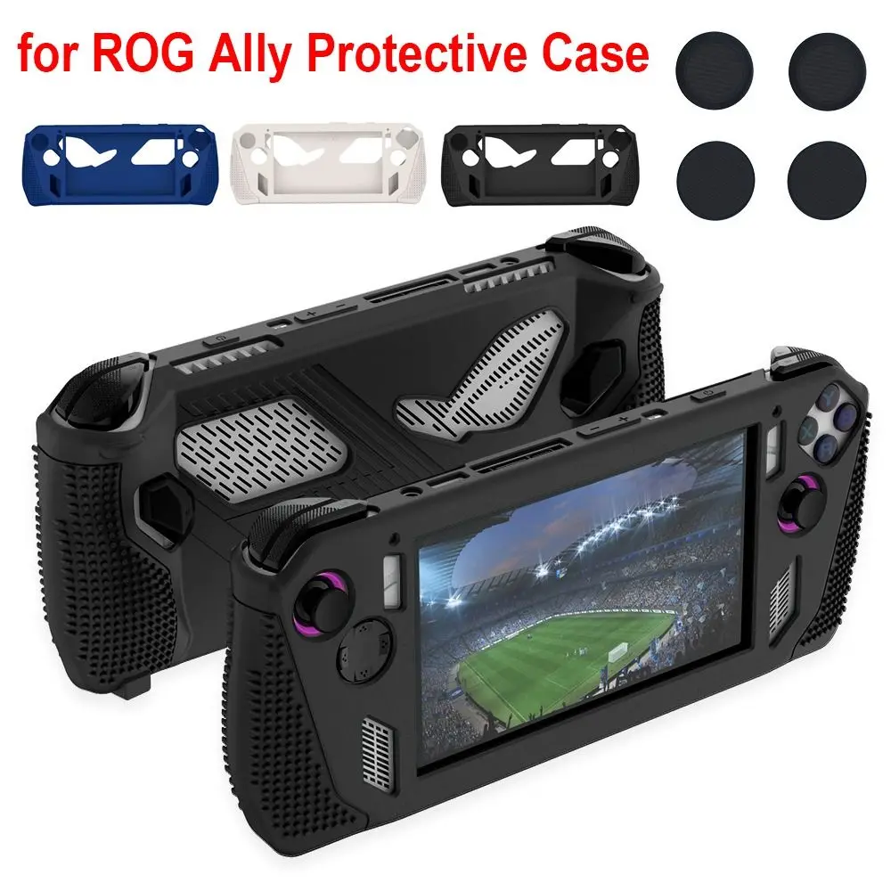 Silicone Protective Cover for ASUS ROG Ally Case Soft Shockproof Handheld Game Console Shell Stand Design with Rocker Caps
Silicone Protective Cover for ASUS ROG Ally Case Soft Shockproof Handheld Game Console Shell Stand Design with Rocker Caps