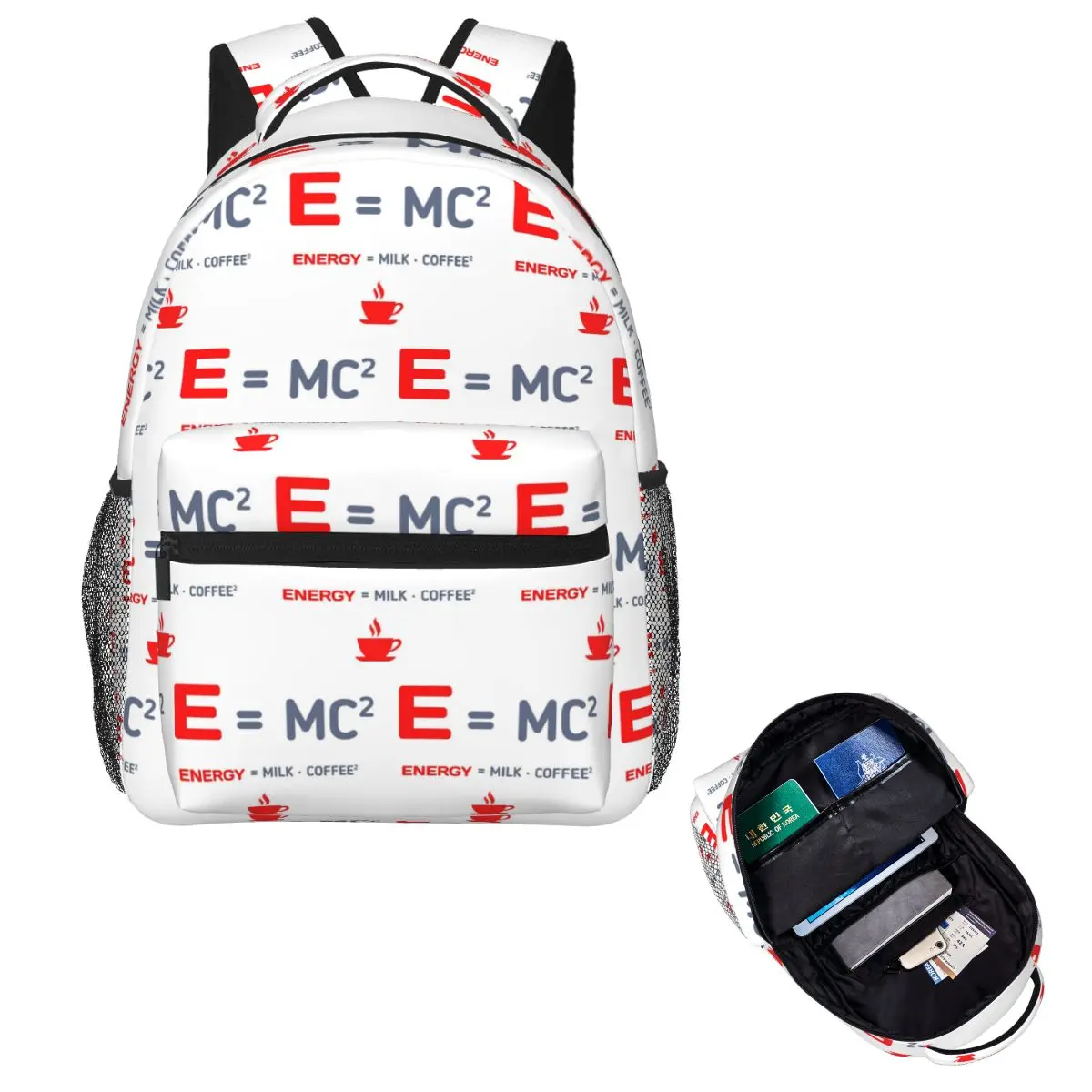 Get Energized With E=mc2 Energy Milk And Coffee Student Backpack School Bag Hiking Travel Daypack Fashion Bookbag Shoulder Bags
Get Energized With E=mc2 Energy Milk And Coffee Student Backpack School Bag Hiking Travel Daypack Fashion Bookbag Shoulder Bags