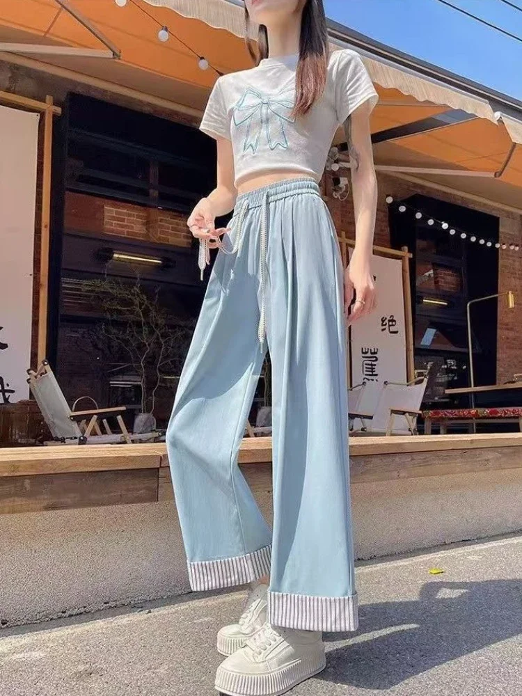 Синие укороченные брюки Свободные широкие женские брюки Fluid Vintage G 90-х годов Один размер одежды Y2k Уличная одежда Эластичные женские брюки Xxl
Синие укороченные брюки Свободные широкие женские брюки Fluid Vintage G 90-х годов Один размер одежды Y2k Уличная одежда Эластичные женские брюки Xxl