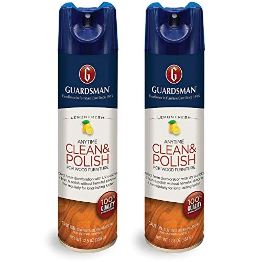 Clean and Polish For Wood Furniture - Lemon Fresh - 12.5 oz - Silicone Free, UV Protection - 2 Pack
Clean and Polish For Wood Furniture - Lemon Fresh - 12.5 oz - Silicone Free, UV Protection - 2 Pack
