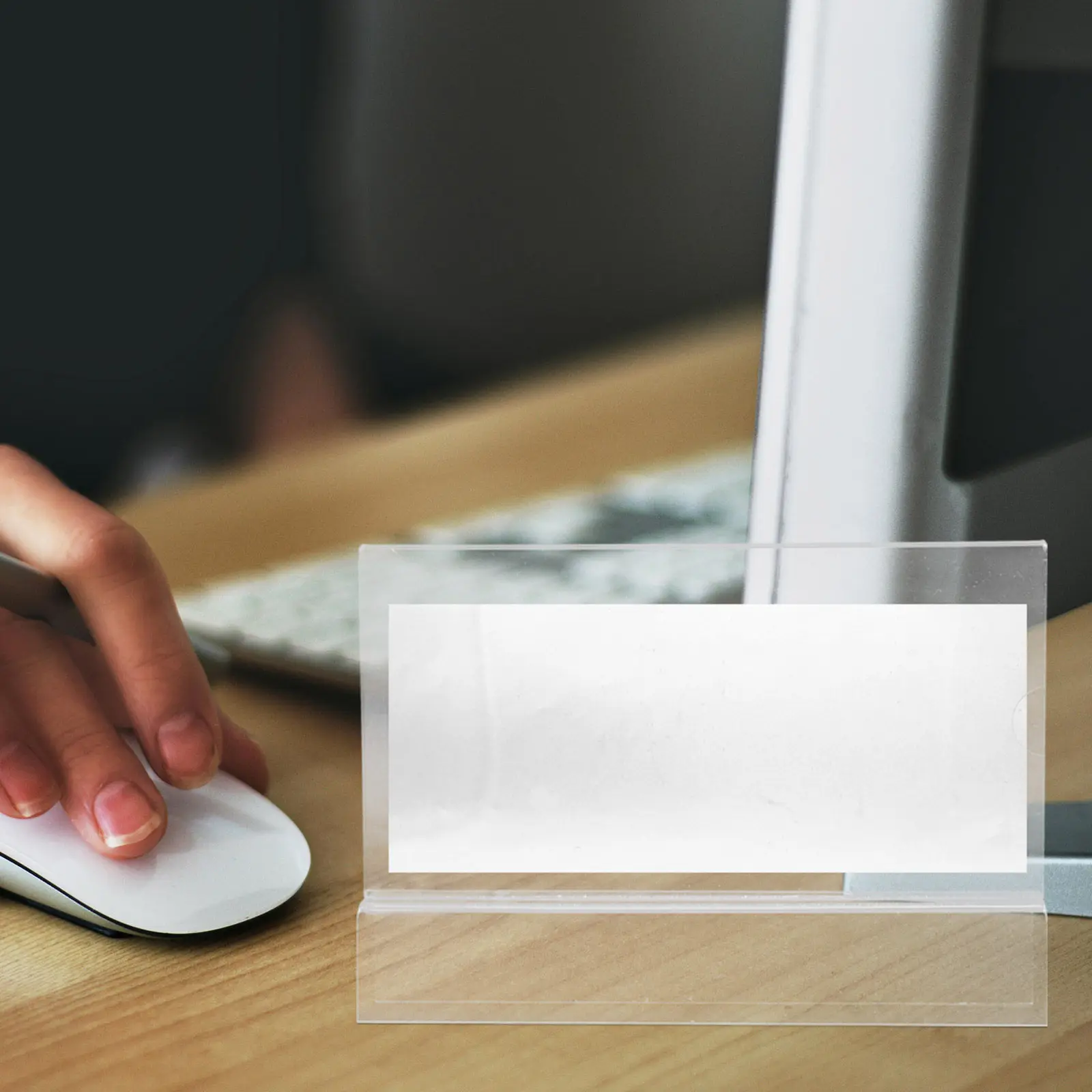 Premium Acrylic Name Card Holder Sleek Minimalist Design Desktop Workplace Name Stand for Job Title Display Clear Card Holding
Premium Acrylic Name Card Holder Sleek Minimalist Design Desktop Workplace Name Stand for Job Title Display Clear Card Holding