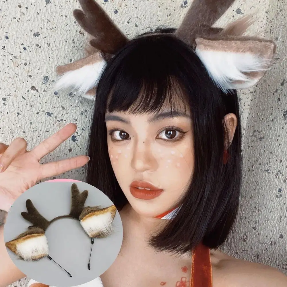 Cute Plush Antler Headband Cosplay Deer Ear Head Hoop Lolita Christmas Party Hair Bands Festival Headwear Women Hair Accessories
Cute Plush Antler Headband Cosplay Deer Ear Head Hoop Lolita Christmas Party Hair Bands Festival Headwear Women Hair Accessories