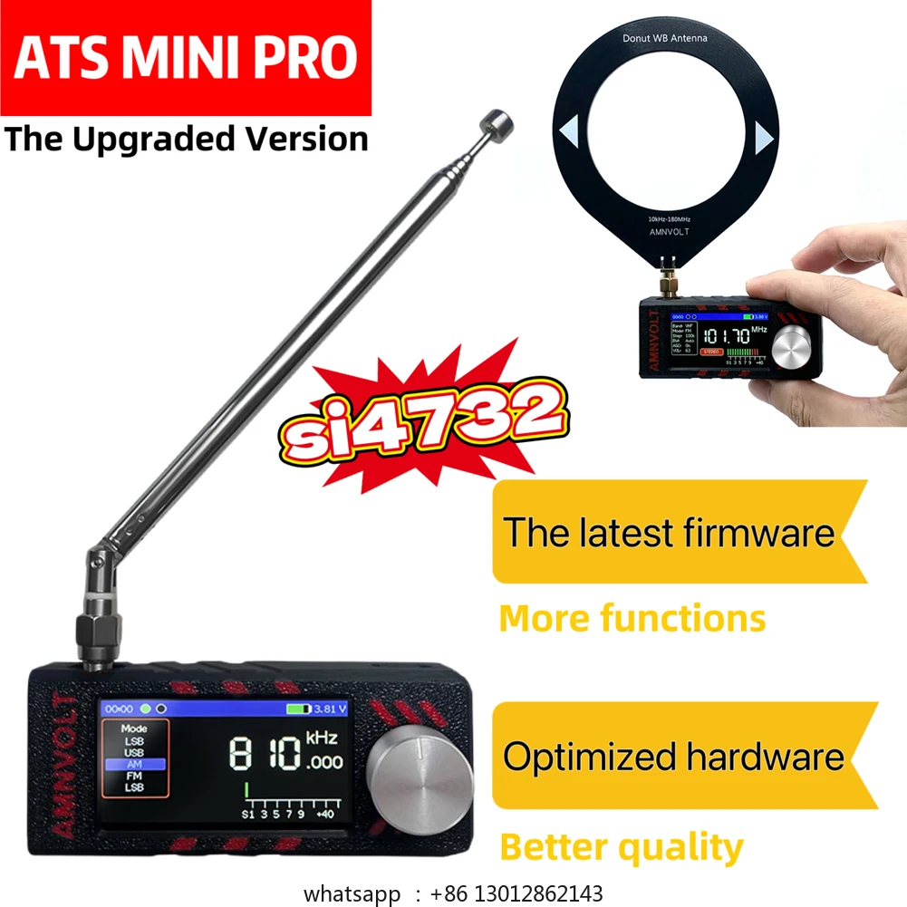 SI4732 0.5-108MHz portable radio LSB USB FM/AM pocket mini radio 1.9-inch screen full band radio receiver
SI4732 0.5-108MHz portable radio LSB USB FM/AM pocket mini radio 1.9-inch screen full band radio receiver
