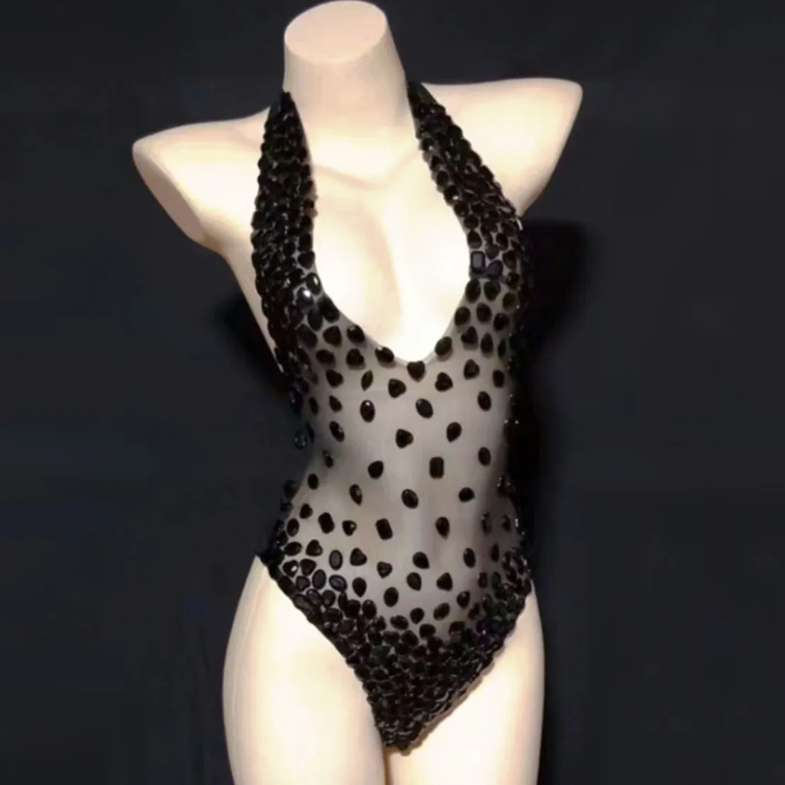 Luxury Crtytrals Rhinestones Sexy Backless Transparent Leotard Costume Dancer Outfit Evening Party Birthday Celebrate Bodysuit
Luxury Crtytrals Rhinestones Sexy Backless Transparent Leotard Costume Dancer Outfit Evening Party Birthday Celebrate Bodysuit