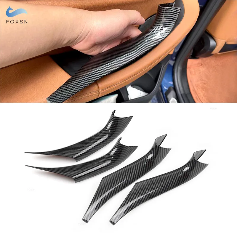 For BMW X3 X4 G01 G02 2018 2019 2020 2021 2022 4pcs ABS Carbon Texture Car Interior Door Handle Panel Pull Protective Cover Trim
For BMW X3 X4 G01 G02 2018 2019 2020 2021 2022 4pcs ABS Carbon Texture Car Interior Door Handle Panel Pull Protective Cover Trim