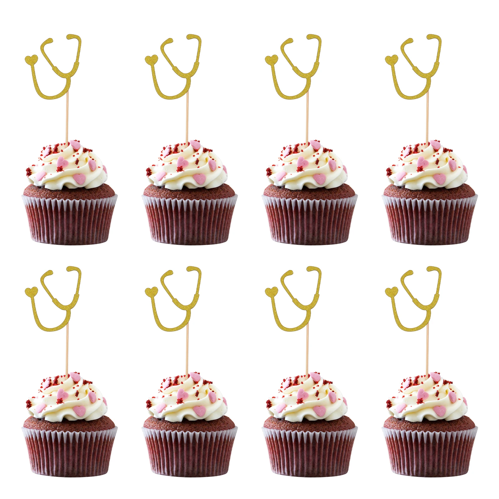 24pcs Stethoscope Cake Topper Medical Themed Cupcake Decorations Supplies Hospital Birthday Favor
24pcs Stethoscope Cake Topper Medical Themed Cupcake Decorations Supplies Hospital Birthday Favor