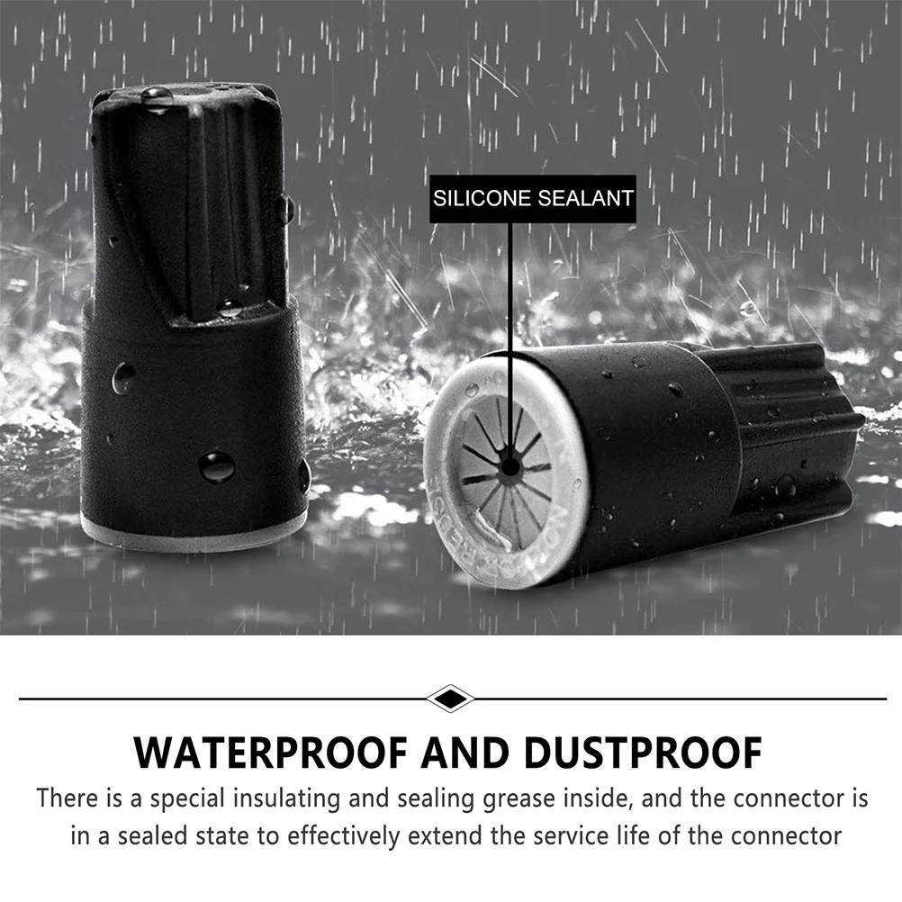 50pcs Wire Connector Black Landscape Electrical Nut Cap 0 93x0 47 Inches Waterproof Connectors for Outdoor Lighting Irrigation
50pcs Wire Connector Black Landscape Electrical Nut Cap 0 93x0 47 Inches Waterproof Connectors for Outdoor Lighting Irrigation