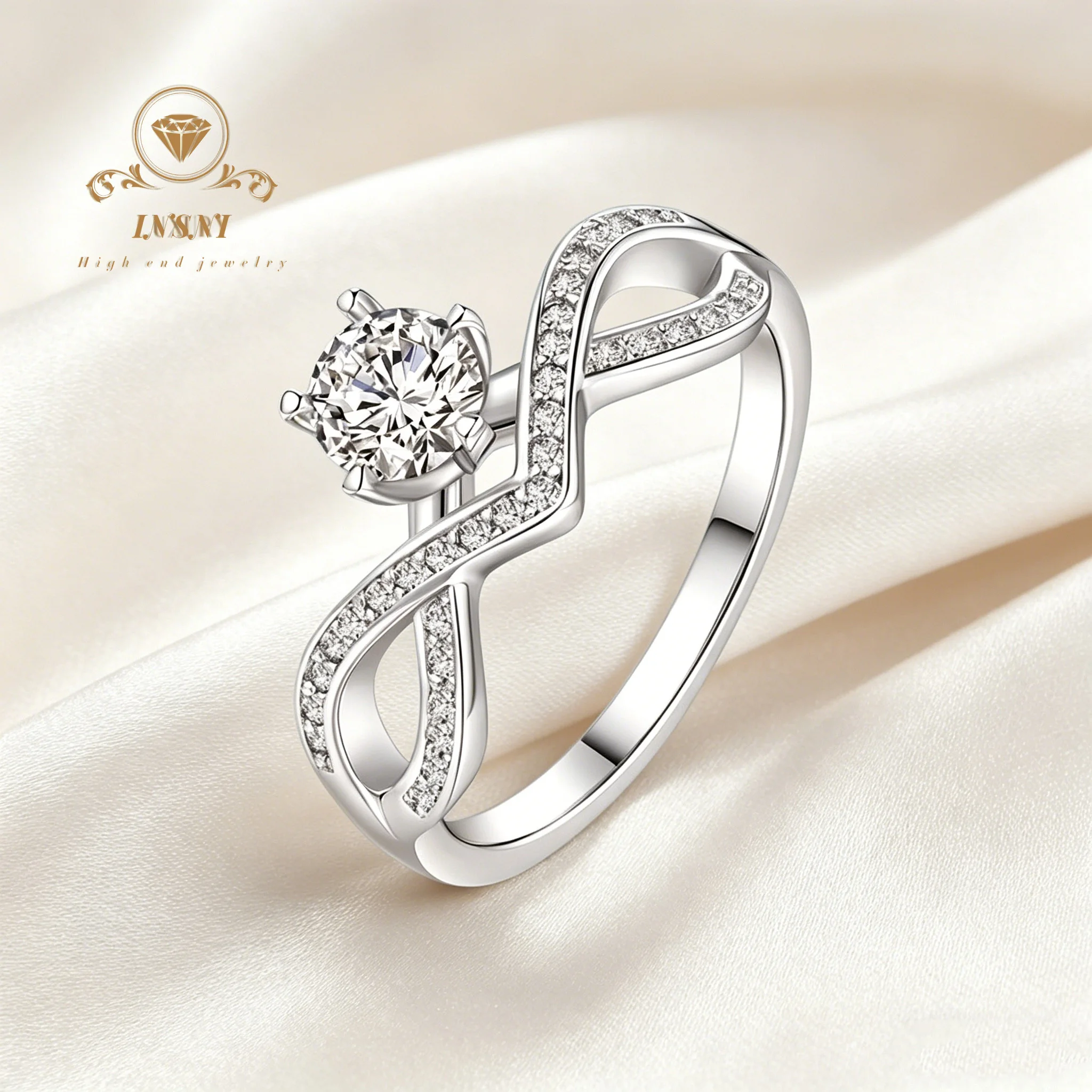 S925 Silver Asymmetrical Moissanite Rings for Women European Style GBA Certified Fashion Jewelry Affordable Light Luxury Gift
S925 Silver Asymmetrical Moissanite Rings for Women European Style GBA Certified Fashion Jewelry Affordable Light Luxury Gift