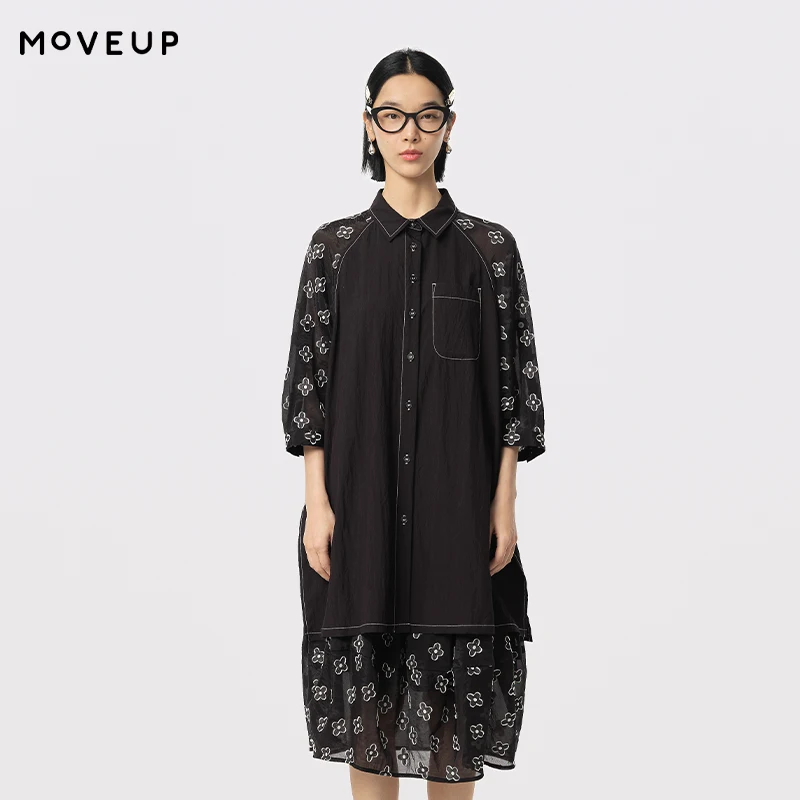 MOVEUP Casual Three Quarter Sleeve Shirt 2026 Summer New Flower Splicing Raglan Sleeve Pocket Commuting Top For Women 324220409
MOVEUP Casual Three Quarter Sleeve Shirt 2026 Summer New Flower Splicing Raglan Sleeve Pocket Commuting Top For Women 324220409