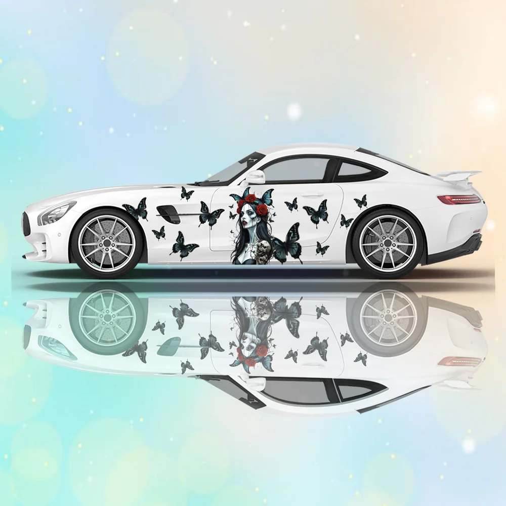 Sugar Skeleton Girl Print Car Side Sticker Decoration Protection, Waterproof Self-adhesive Decal Auto Accessories Wrap Cover
Sugar Skeleton Girl Print Car Side Sticker Decoration Protection, Waterproof Self-adhesive Decal Auto Accessories Wrap Cover