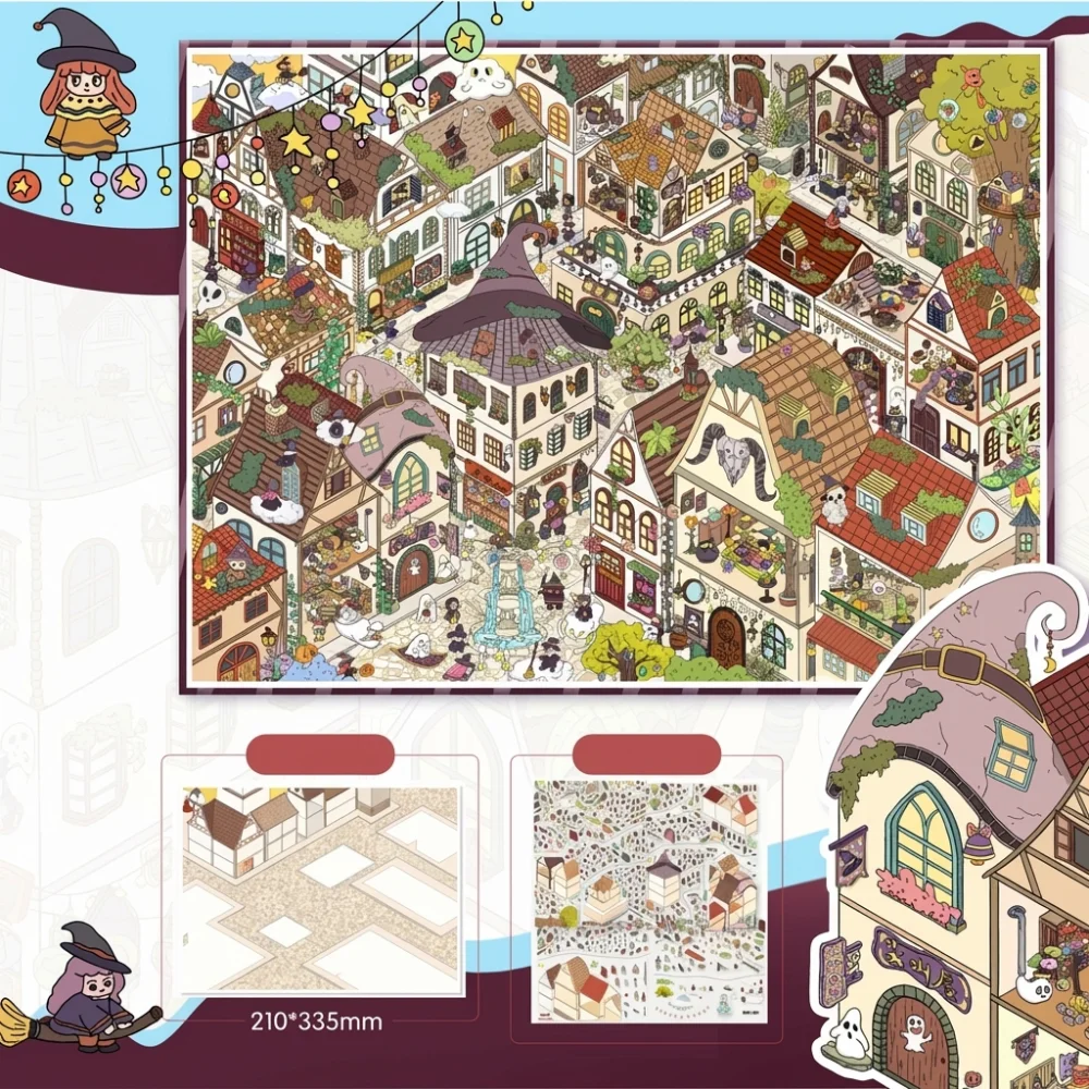 Creative Magic Town Series Miniature Landscape Sticker DIY Large Size 3D Landscape Sticker PET Cartoon Toy Game Stickers
Creative Magic Town Series Miniature Landscape Sticker DIY Large Size 3D Landscape Sticker PET Cartoon Toy Game Stickers