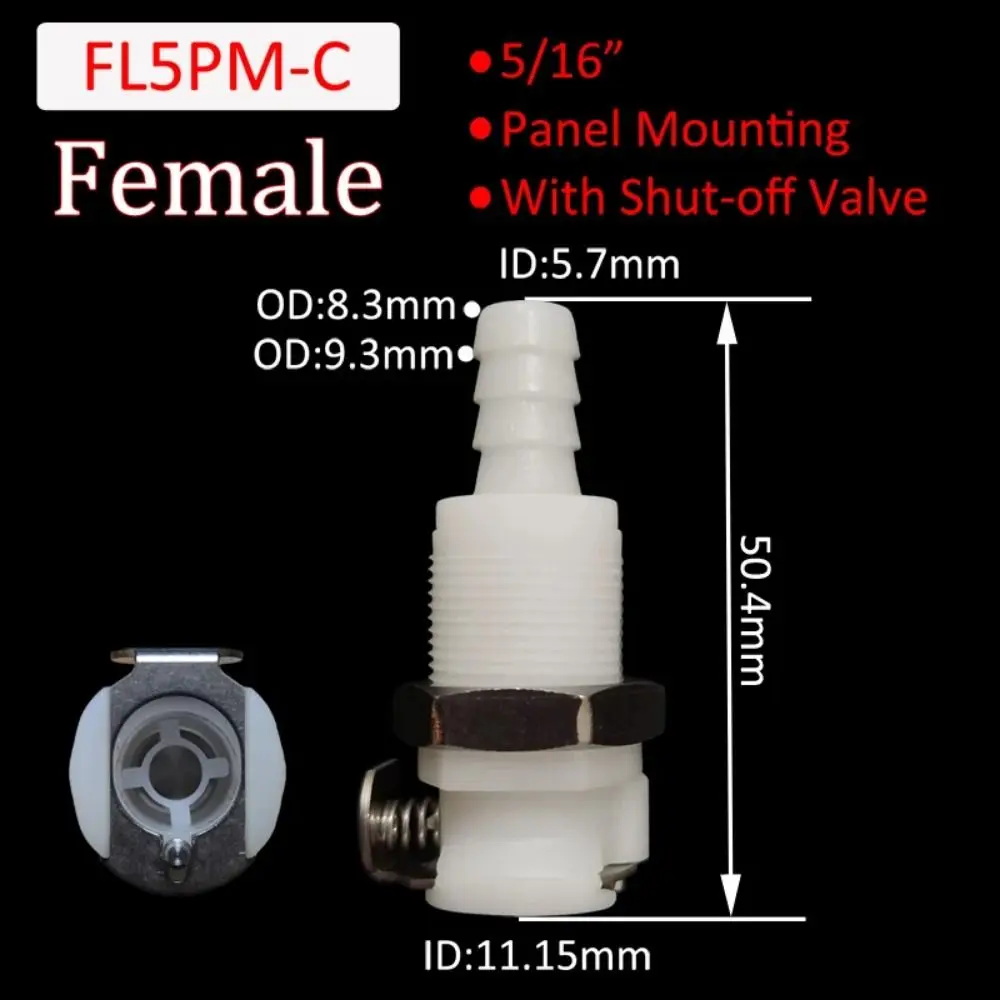 1Pcs Disconnect Fitting Coupling Hose Joint Quick Shut-Off Tube Connector Hose Barb Valved 5/16 3/8 Male Female Quick Coupler
1Pcs Disconnect Fitting Coupling Hose Joint Quick Shut-Off Tube Connector Hose Barb Valved 5/16 3/8 Male Female Quick Coupler