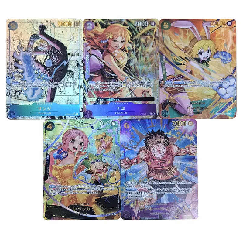 Набор из 5 шт. One Piece PRB 02 Monkey D. Luffy Nami DIY: Карточки для самостоятельного изготовления, цветные коллекционные карточки для аниме-игр, подарок-игрушка
Набор из 5 шт. One Piece PRB 02 Monkey D. Luffy Nami DIY: Карточки для самостоятельного изготовления, цветные коллекционные карточки для аниме-игр, подарок-игрушка