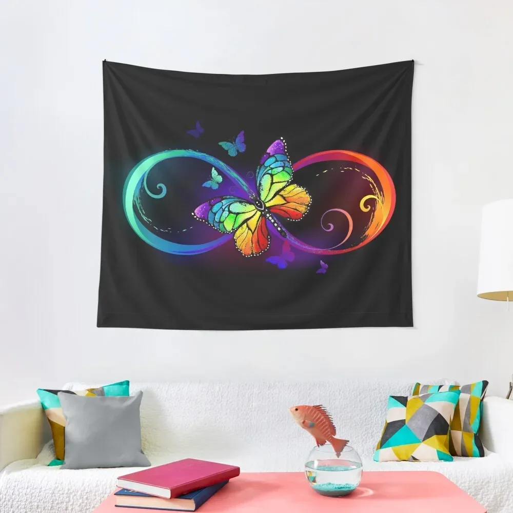 Infinity with rainbow butterfly Tapestry Wall Decor Hanging Decoration Room Tapestry
Infinity with rainbow butterfly Tapestry Wall Decor Hanging Decoration Room Tapestry