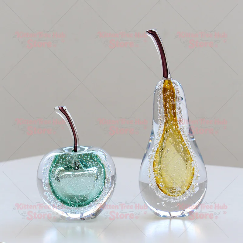 Glass Handicrafts Crystal Apple Glassy Ornaments Transparent Pear Decorative Figurines Home Decoration Accessories
Glass Handicrafts Crystal Apple Glassy Ornaments Transparent Pear Decorative Figurines Home Decoration Accessories