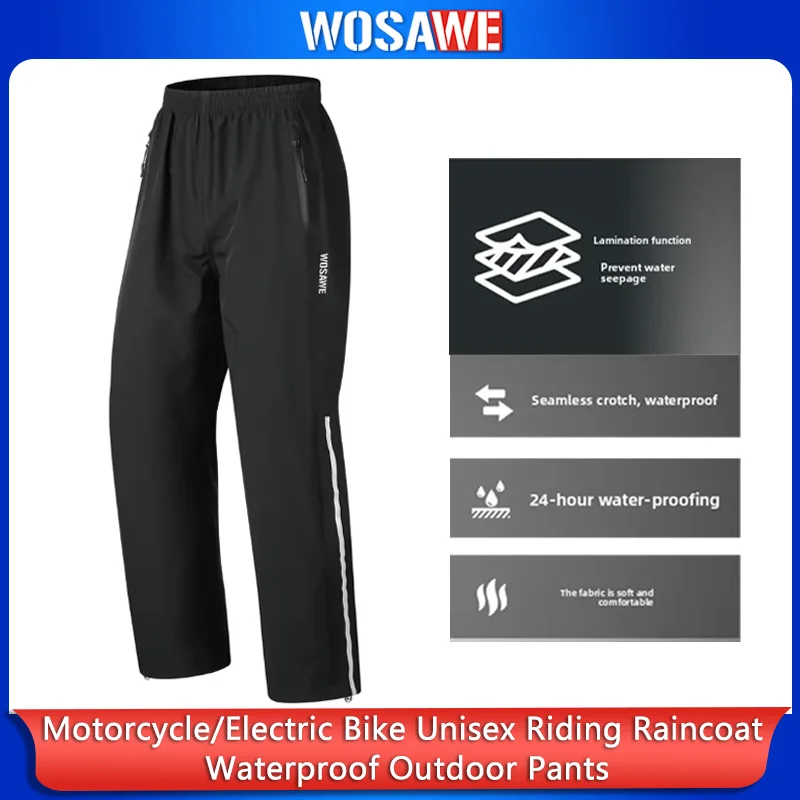 WOSAWE Motorcycle Motorbike Rainproof Single Pants Waterproof Unisex Riding Fishing Adult Outdoor Breathable Wear Rain Pants
WOSAWE Motorcycle Motorbike Rainproof Single Pants Waterproof Unisex Riding Fishing Adult Outdoor Breathable Wear Rain Pants