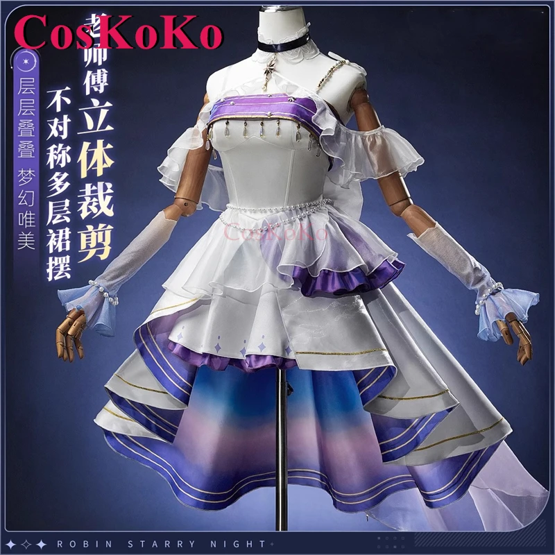 CosKoKo Robin Cosplay Costumes Game Honkai: Star Rail Starry Night Gorgeous Elegant Dress Halloween Party Role Play Clothing New
CosKoKo Robin Cosplay Costumes Game Honkai: Star Rail Starry Night Gorgeous Elegant Dress Halloween Party Role Play Clothing New