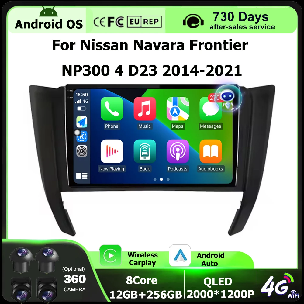 Car Radio Multimedia Player GPS Navigation DSP For Nissan Navara Frontier NP300 4 D23 2014-2021 Android 16 Auto Wireless Carplay
Car Radio Multimedia Player GPS Navigation DSP For Nissan Navara Frontier NP300 4 D23 2014-2021 Android 16 Auto Wireless Carplay