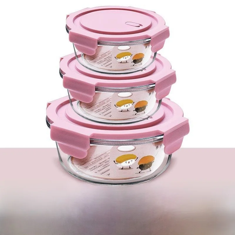 High-End Borosilicate Glass round Bowl Microwave Oven Heating Rice Box Fridge Preservation Box Student Lunch Box Triple Grid ...
High-End Borosilicate Glass round Bowl Microwave Oven Heating Rice Box Fridge Preservation Box Student Lunch Box Triple Grid ...