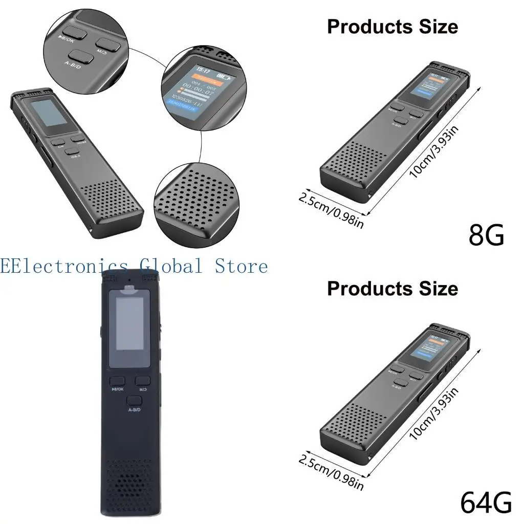 462B Digital Voice Recorders 8/32/64GB Voice Activated Recorders with Voice Activation, Long Battery, and Easy File Management
462B Digital Voice Recorders 8/32/64GB Voice Activated Recorders with Voice Activation, Long Battery, and Easy File Management