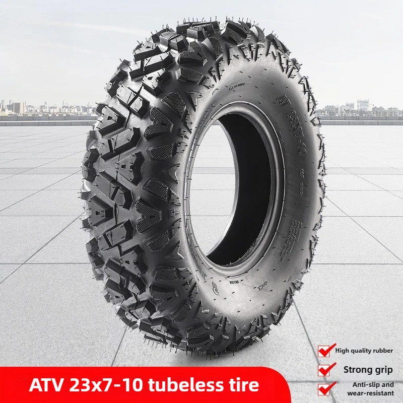 All-terrain ATV Accessories 23X7-10 Vacuum Tire 200cc Four-wheel Kart A-shaped Flower 10X5.5 inch Outer Tire 
All-terrain ATV Accessories 23X7-10 Vacuum Tire 200cc Four-wheel Kart A-shaped Flower 10X5.5 inch Outer Tire