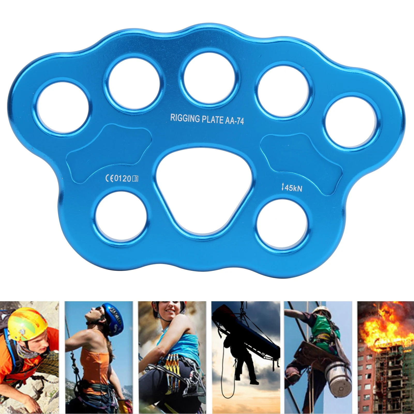 45KN 8‑Hole Rigging Plate Multi Anchor Split Divide Connector For Rock Climbing Outdoor Activities
45KN 8‑Hole Rigging Plate Multi Anchor Split Divide Connector For Rock Climbing Outdoor Activities