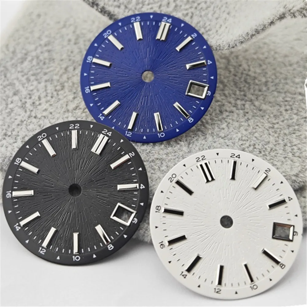 Suitable for NH34 dial Four needle dial NH35 mechanical movement watch Modified literal sand line pattern Nail surface 28.5mm
Suitable for NH34 dial Four needle dial NH35 mechanical movement watch Modified literal sand line pattern Nail surface 28.5mm