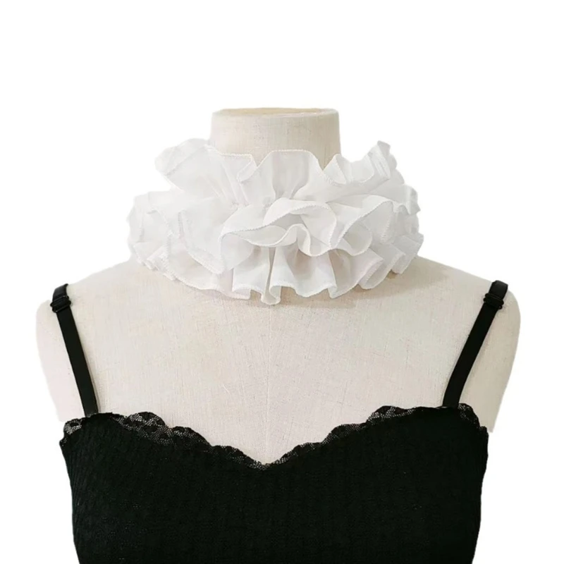 Victorians Renaissances Ruffled Neck Collar Wrist Cuffs Vintage Chiffon Stand False Collar Chokers Colonial Costume
Victorians Renaissances Ruffled Neck Collar Wrist Cuffs Vintage Chiffon Stand False Collar Chokers Colonial Costume