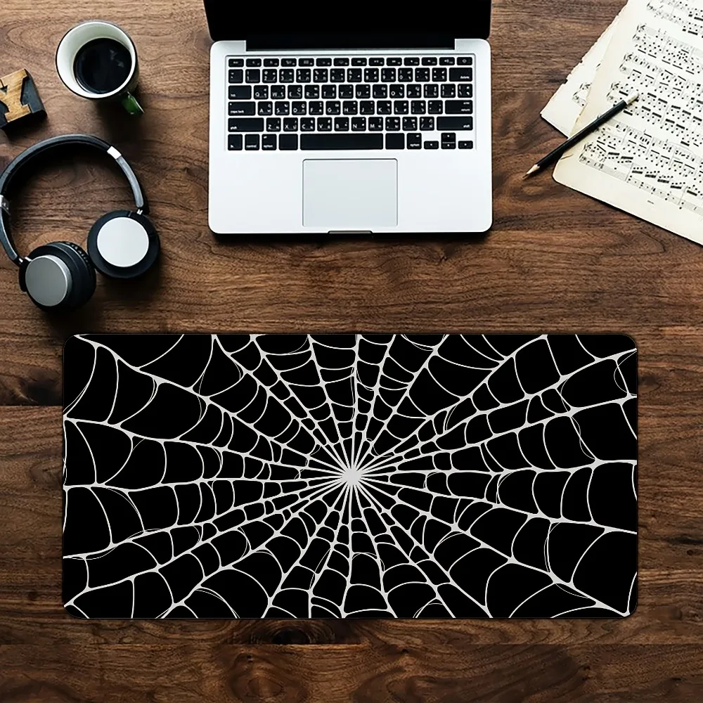 Black and white spider-web textured mouse pad for gaming, made of rubber, with a dark style accesorios escritorio mouse gamer
Black and white spider-web textured mouse pad for gaming, made of rubber, with a dark style accesorios escritorio mouse gamer