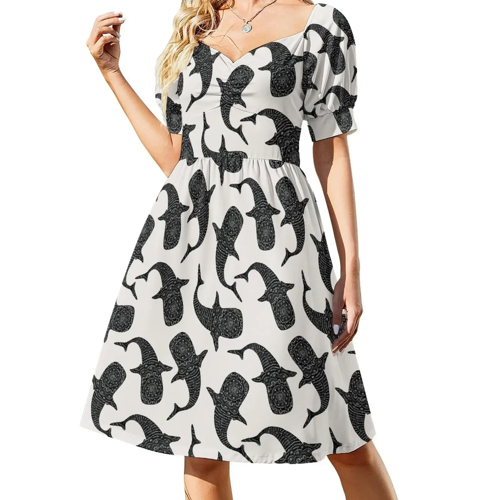 Marokintana - Whale Shark II Short-Sleeved Dress cute dress sexy dress Women's skirt Long woman
Marokintana - Whale Shark II Short-Sleeved Dress cute dress sexy dress Women's skirt Long woman