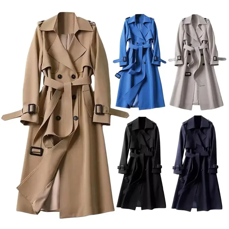 Woman Casual Khaki Plaid Lined Lapel Long Coats Fashion Double Breasted Jacket With Pocket 2024 Autumn Lady Commute Windbreaket
Woman Casual Khaki Plaid Lined Lapel Long Coats Fashion Double Breasted Jacket With Pocket 2024 Autumn Lady Commute Windbreaket