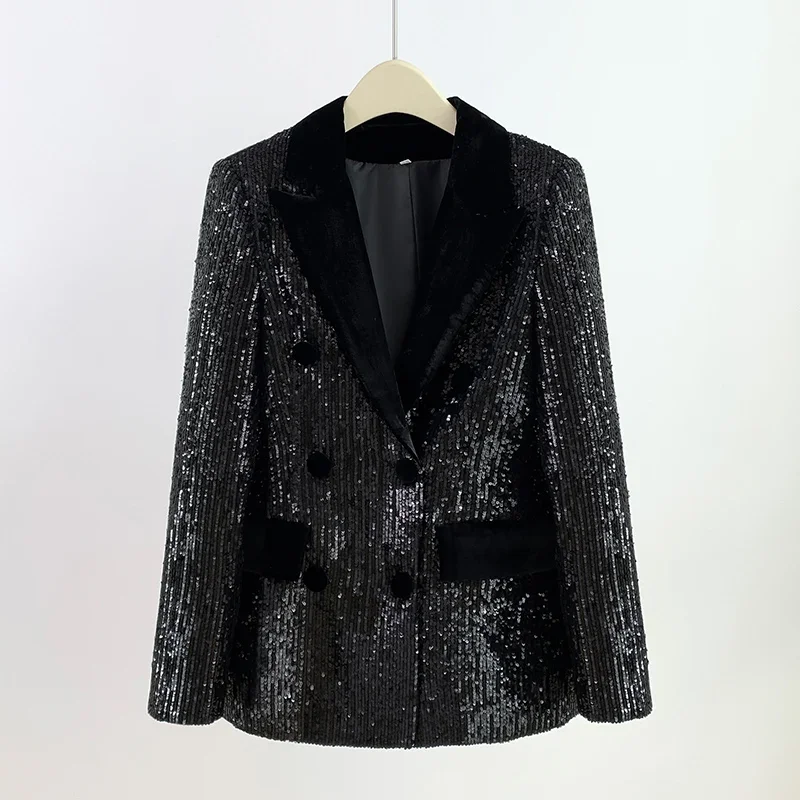 Black Sequins Pioneer Women's Autumn Double Button Sequins Long Party Club Jackets Pioneer Women's New
Black Sequins Pioneer Women's Autumn Double Button Sequins Long Party Club Jackets Pioneer Women's New
