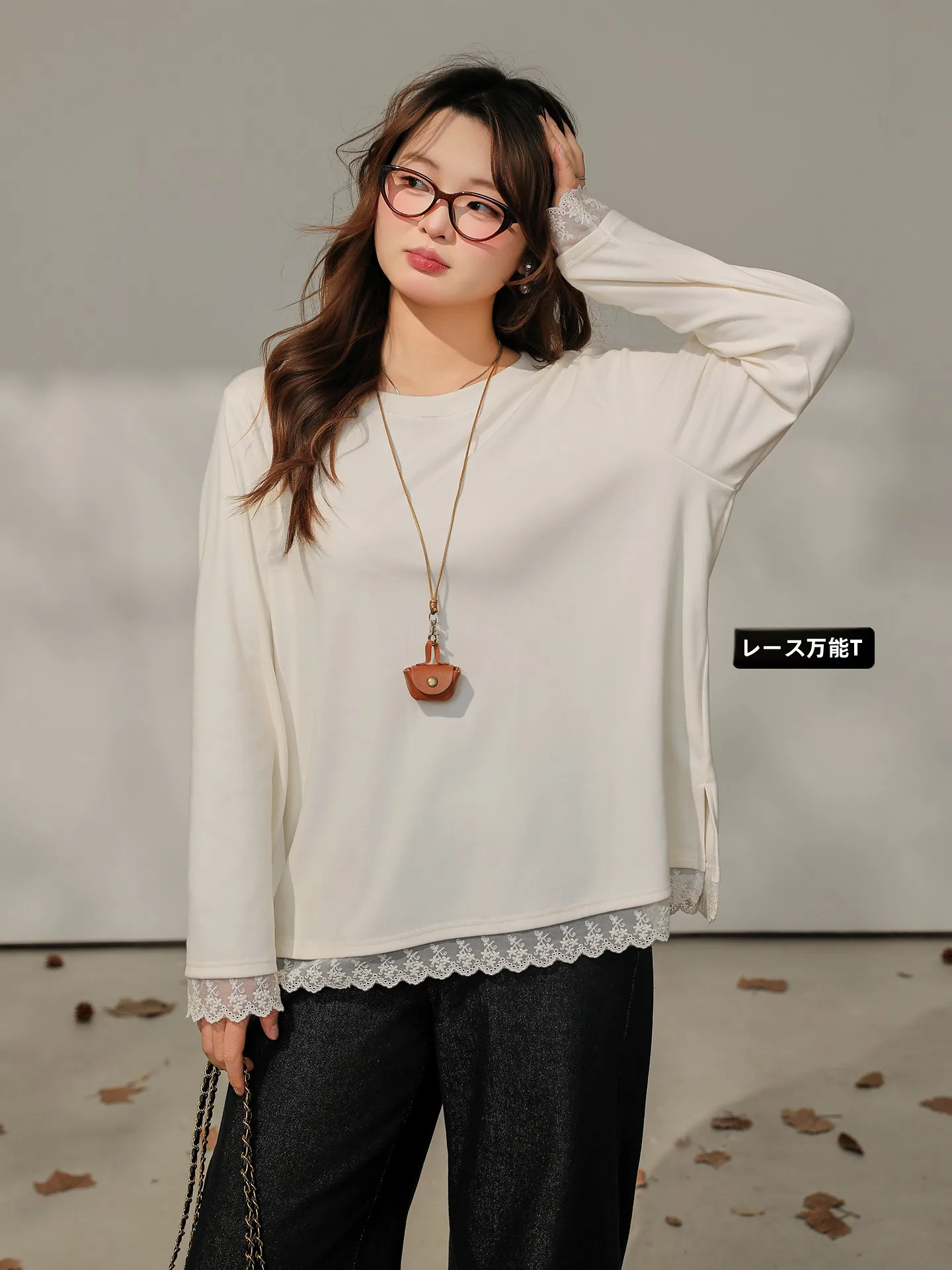 White Loose Lace Trim T-Shirt for plus Size Women DM100 Big Code Perfect Match Spring Korean Style Casual Urban Wear
White Loose Lace Trim T-Shirt for plus Size Women DM100 Big Code Perfect Match Spring Korean Style Casual Urban Wear