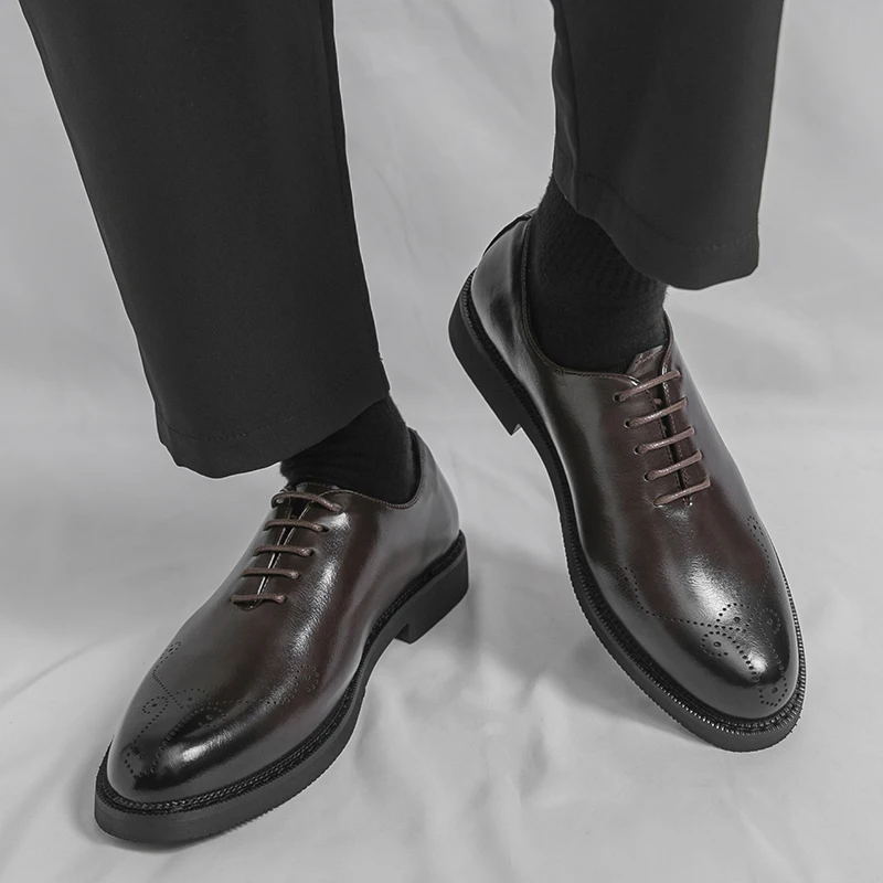 Men Oxford Shoes PU Block Carved Pattern Professional Classic Versatile Business Men Shoes
Men Oxford Shoes PU Block Carved Pattern Professional Classic Versatile Business Men Shoes