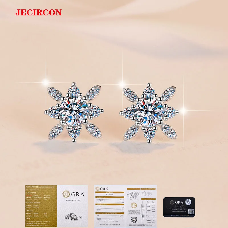 JECIRCON 0.5 Carat Moissanite Stud Earrings for Women S925 Sterling Silver Fashion Jewelry 8-Point Star Summer Jewelry 2025 New
JECIRCON 0.5 Carat Moissanite Stud Earrings for Women S925 Sterling Silver Fashion Jewelry 8-Point Star Summer Jewelry 2025 New
