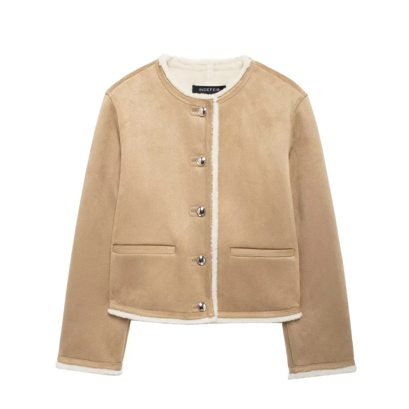 New Women's Fashion Autumn Winter New Round Neck Single-Breasted Reversible Coat 8372305
New Women's Fashion Autumn Winter New Round Neck Single-Breasted Reversible Coat 8372305