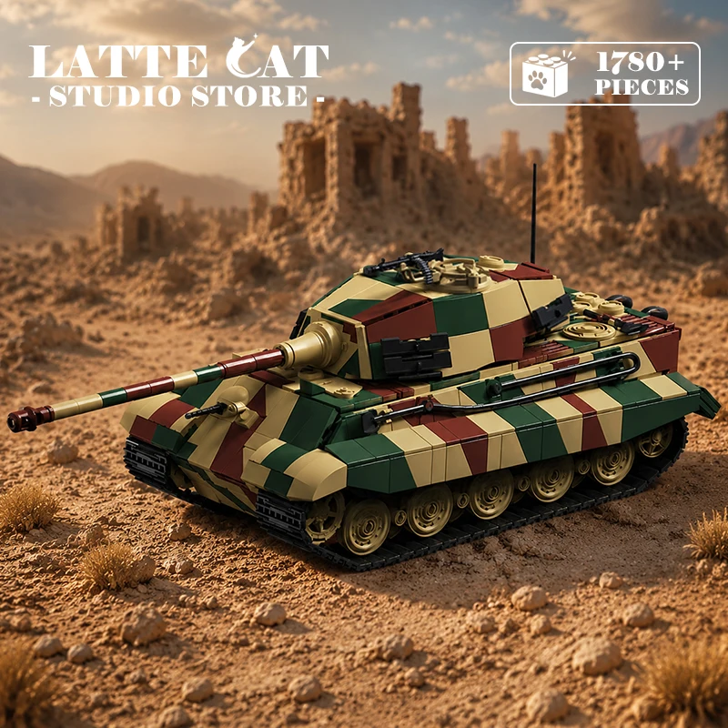 Military King Tiger 2 Heavy Tank Building Blocks Armored Vehicle 3D Model Army Panzer (P) MOC Bricks Assembly Toys Collect Gifts
Military King Tiger 2 Heavy Tank Building Blocks Armored Vehicle 3D Model Army Panzer (P) MOC Bricks Assembly Toys Collect Gifts