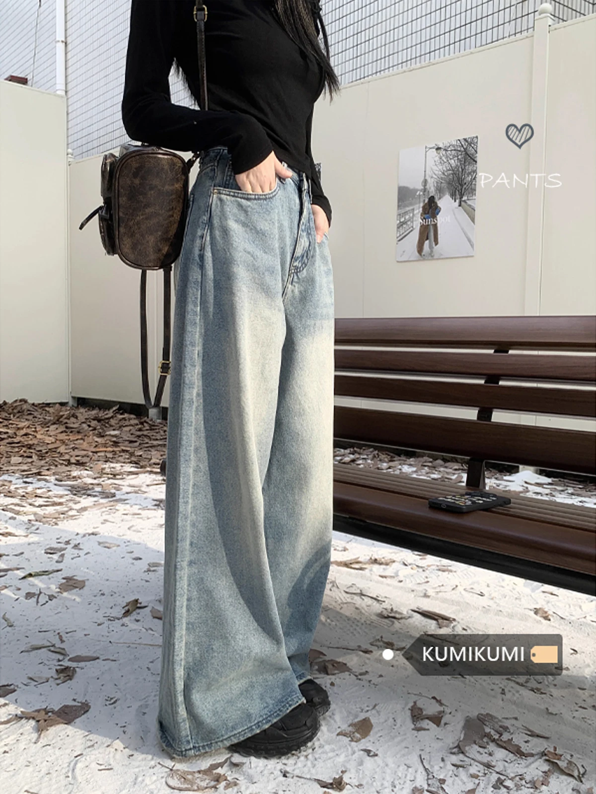 Washed Jeans Wide Leg Pants, Straight Leg Pants, Women's Winter High Waist Slimming, Loose And Versatile Floor Length Pants,
Washed Jeans Wide Leg Pants, Straight Leg Pants, Women's Winter High Waist Slimming, Loose And Versatile Floor Length Pants,