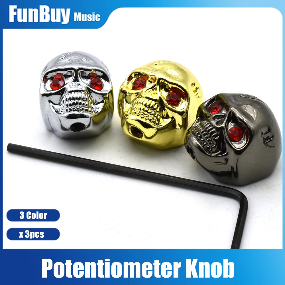 3 шт., металлические ручки потенциометра с головой черепа для электрогитары, ручки регулировки громкости тона, черные/хромированные/золотые
3 шт., металлические ручки потенциометра с головой черепа для электрогитары, ручки регулировки громкости тона, черные/хромированные/золотые