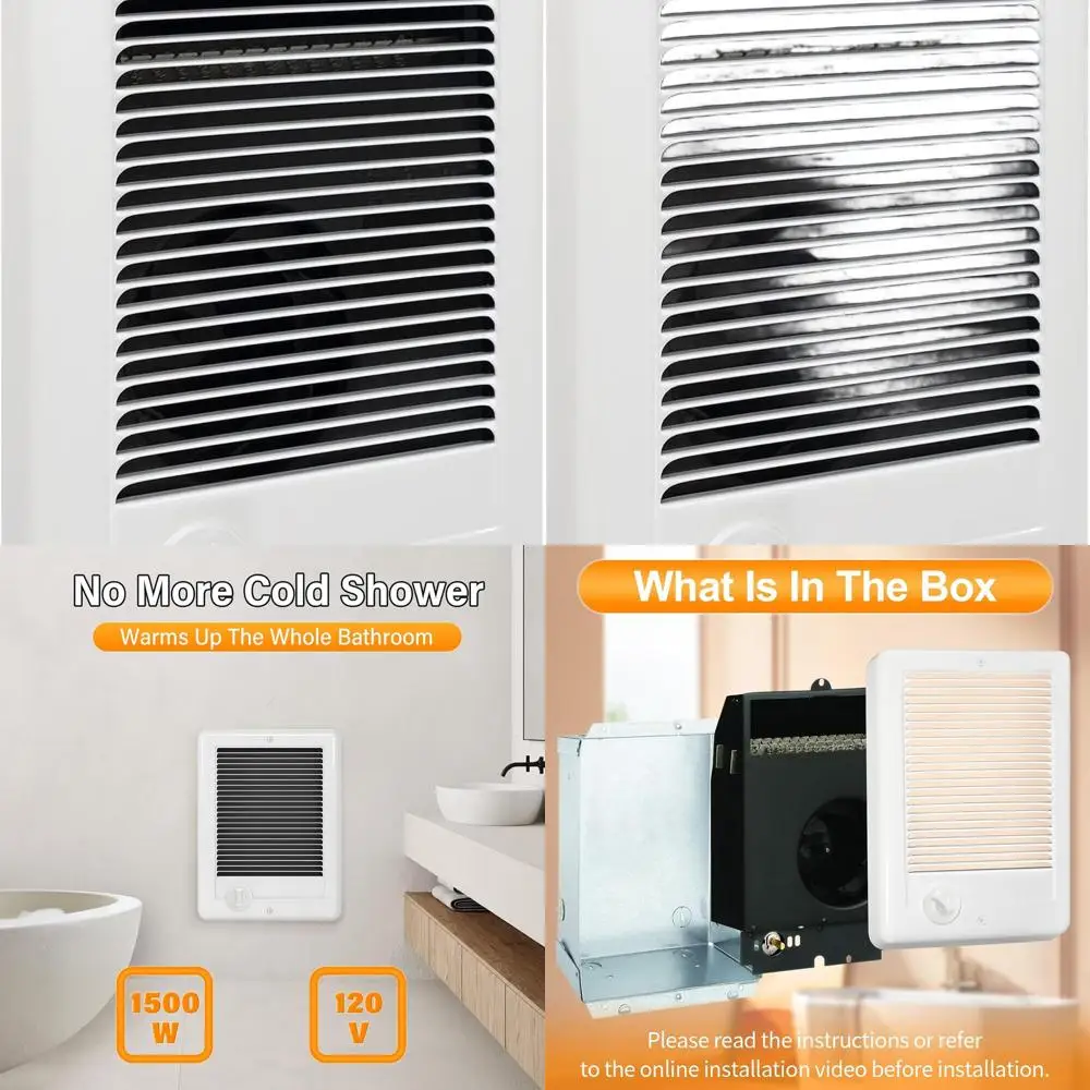 Электрический настенный обогреватель 120 В, 1500 Вт с термостатом и эффективным центробежным вентилятором для быстрого и тихого согрева
Электрический настенный обогреватель 120 В, 1500 Вт с термостатом и эффективным центробежным вентилятором для быстрого и тихого согрева