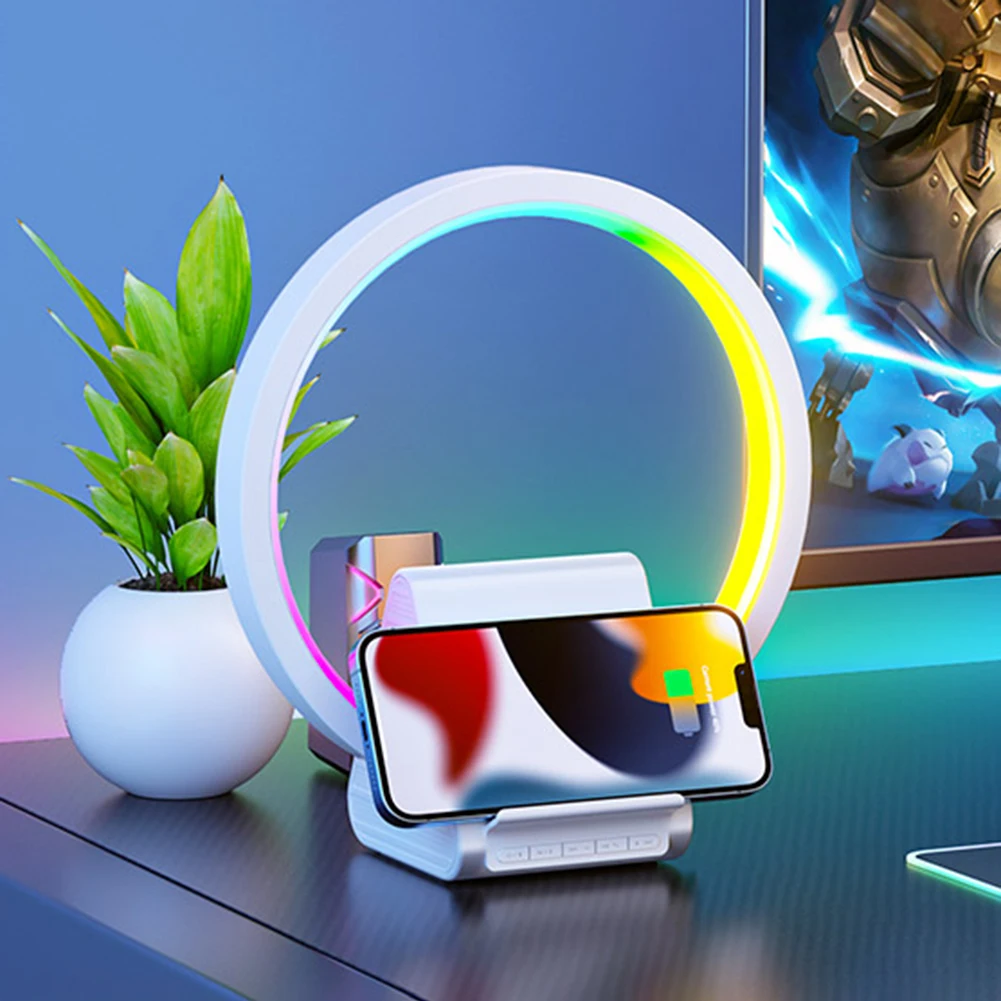 Bluetooth-compatible Speaker 15W Wireless Fast Charging Dock Bedroom Lamp Night Light for Office Bedroom Home Kids Gift for Teen
Bluetooth-compatible Speaker 15W Wireless Fast Charging Dock Bedroom Lamp Night Light for Office Bedroom Home Kids Gift for Teen
