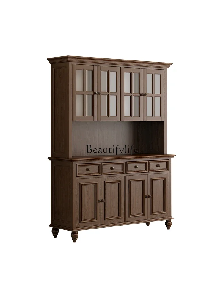 LJYAmerican-style Retro Solid Wood Four-door Sideboard Wall-mounted Integrated Storage Cabinet
LJYAmerican-style Retro Solid Wood Four-door Sideboard Wall-mounted Integrated Storage Cabinet