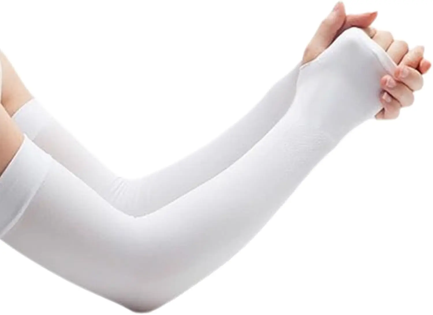White Fingerless Cooling Arm Sleeves, Adjustable UV Sun Protection Arm Covers for Women Driving
White Fingerless Cooling Arm Sleeves, Adjustable UV Sun Protection Arm Covers for Women Driving