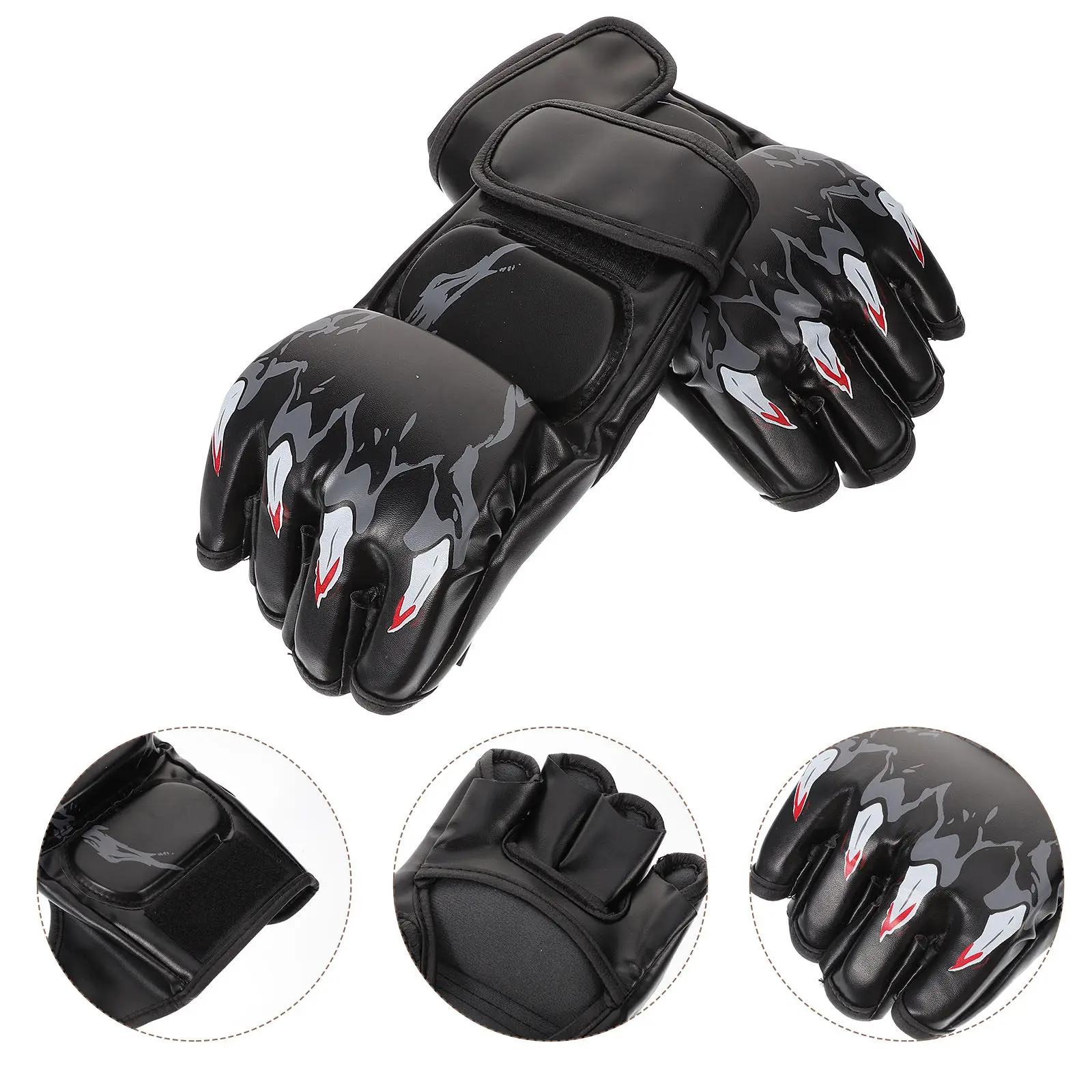 1Pair Boxing Gloves Half-Finger Sparring Training Gloves Portable Professional Kickboxing Accessory
1Pair Boxing Gloves Half-Finger Sparring Training Gloves Portable Professional Kickboxing Accessory