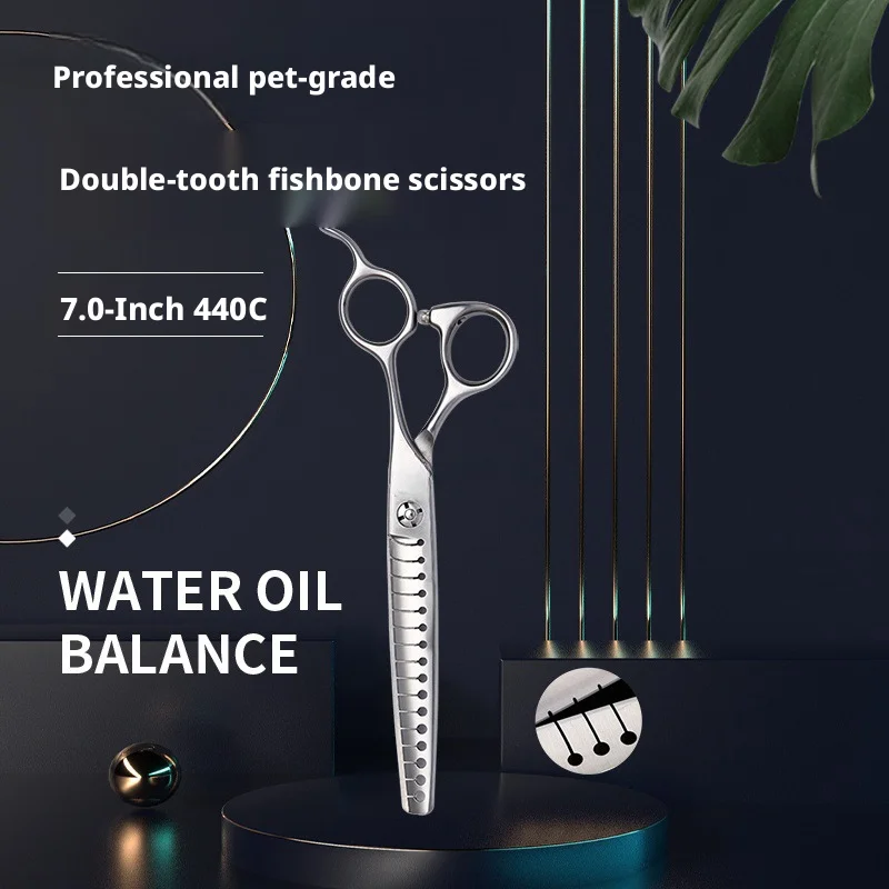 SHINEKNOT 7-Inch Pet Anti Tooth Fishbone Scissors For Pet Beauty Fishbone Thinning Scissors For Pet Beauticians
SHINEKNOT 7-Inch Pet Anti Tooth Fishbone Scissors For Pet Beauty Fishbone Thinning Scissors For Pet Beauticians