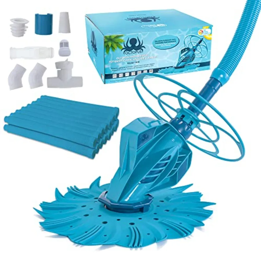 Inground swimming pool suction-side vacuum cleaner, PVC hose, black, automatic debris and leaf removal with strong suction powe
Inground swimming pool suction-side vacuum cleaner, PVC hose, black, automatic debris and leaf removal with strong suction powe